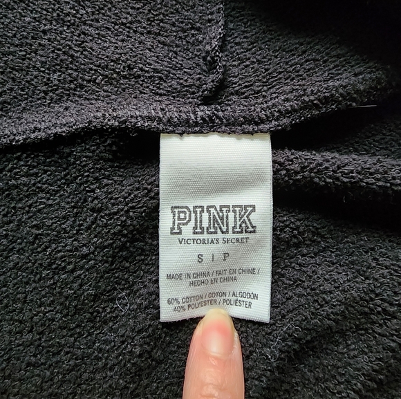 PINK Victoria's Secret black sequin Aztec hoodie zip up - Picture 6 of 6